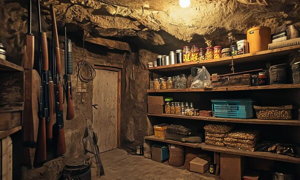 Underground Rustic Storage Room: A Mountain Home's Secret Pantry