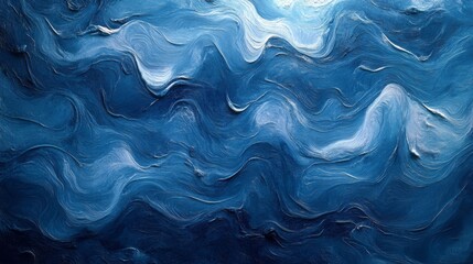 Obraz premium Ethereal Blue Abstract Art