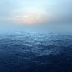 Fototapeta premium Dark Navy and Grey Minimal Ocean Background