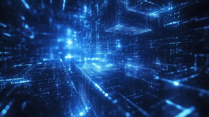 Obraz premium Futuristic Digital Grid