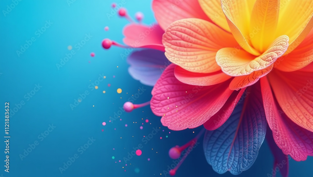 Aufkleber vibrant color gradient creates visually appealing design element mix bright colors textures smooth b