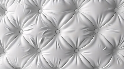 Fototapeta premium Seamless white Diamond Tufted Upholstery Pattern