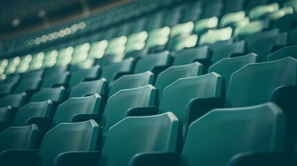 Naklejka premium A photo of a soccer stadium seats