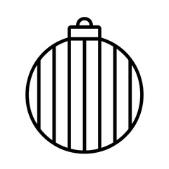 Christmas ball icon for web. Outline style