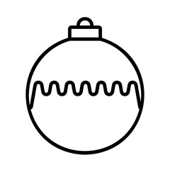 Christmas ball icon for web. Outline style