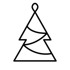 Christmas ball icon for web. Outline style