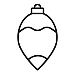 Christmas ball icon for web. Outline style