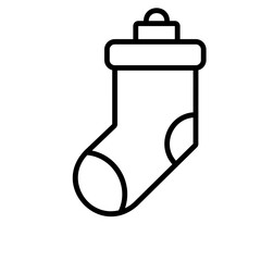 Christmas ball icon for web. Outline style
