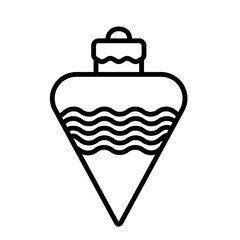 Christmas ball icon for web. Outline style