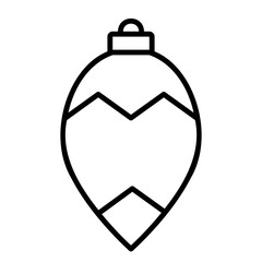 Christmas ball icon for web. Outline style