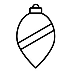 Christmas ball icon for web. Outline style