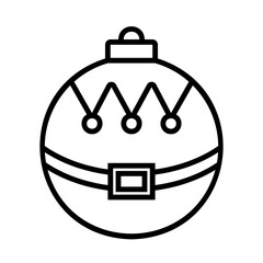 Christmas ball icon for web. Outline style
