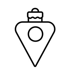 Christmas ball icon for web. Outline style