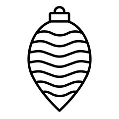 Christmas ball icon for web. Outline style