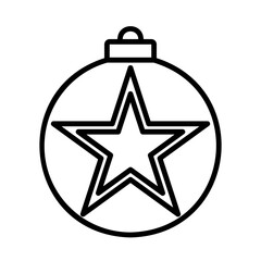 Christmas ball icon for web. Outline style