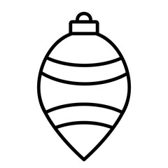 Christmas ball icon for web. Outline style