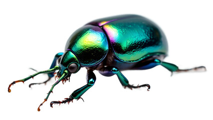 Naklejka premium Vibrant Green Metallic Beetle 