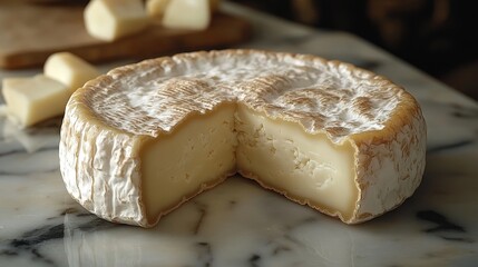 A Creamy Camembert Cheese, Ready to Indulge In