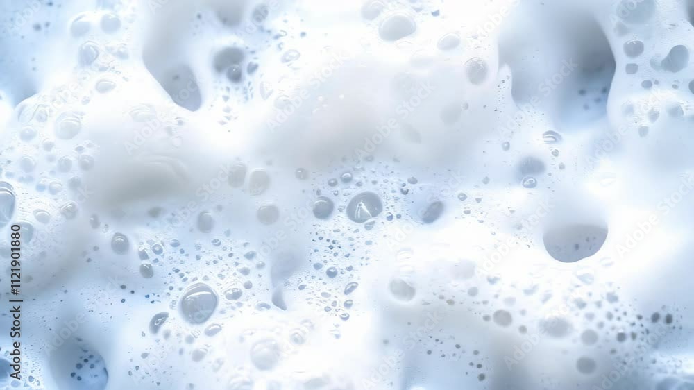 Poster Bubbles and Foam Create a Soothing Atmosphere in a Serene Setting