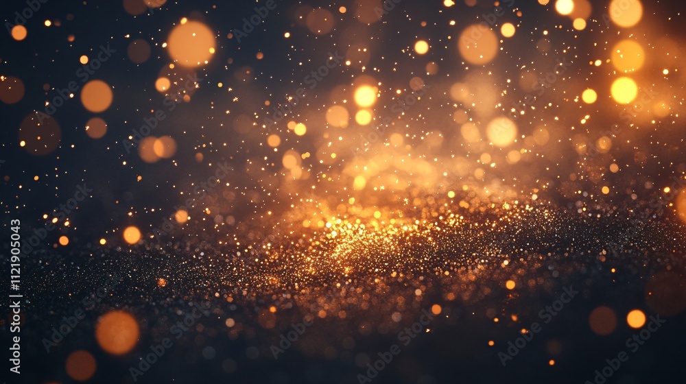 Poster a shimmering, golden bokeh effect creates a magical atmosphere, blending light and texture in a capt