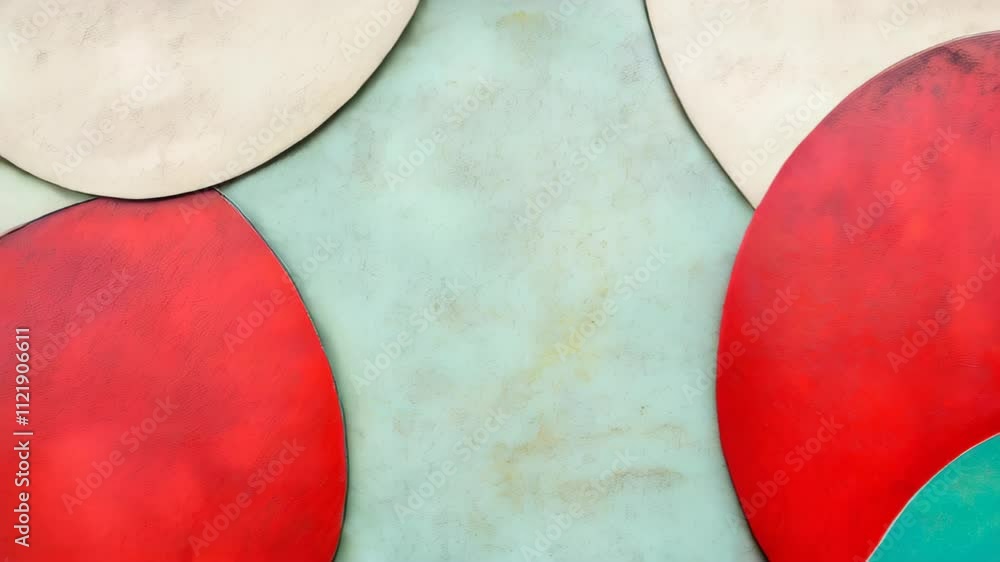 Aufkleber vibrant circles and shapes create a stunning visual at the local art installation