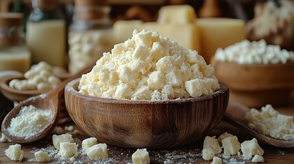Artisan Cheesemaking: A Rustic Still Life of Creamy Curds