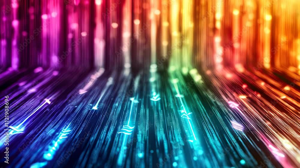 Aufkleber Vibrant Light Trails Create a Dazzling Display of Color and Movement in a Mesmerizing Environment