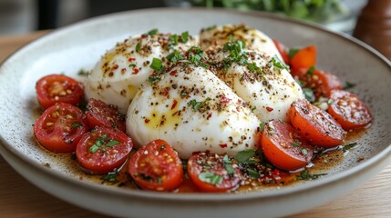 Burrata Cheese with Cherry Tomatoes and Spices: A Culinary Delight