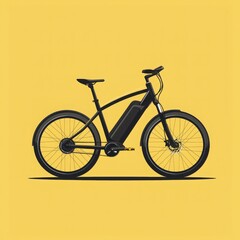 Fototapeta premium Promoting ecofriendly transportationelectric bicycle infographic urban setting minimalist design sustainable environment modern viewpoint