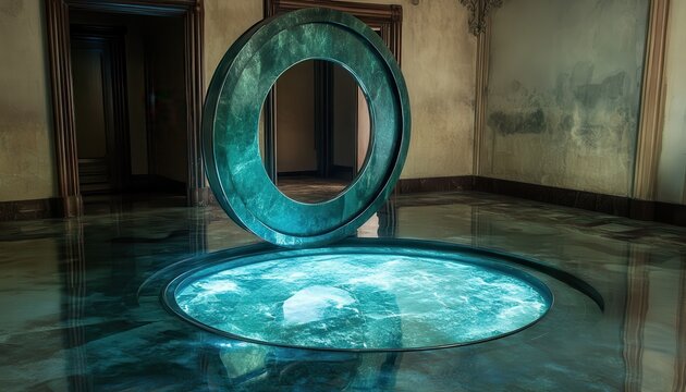 Collection of futuristic portal visuals with glowing neon lights, sci-fi aesthetics, and surreal atmospheres for creative projects