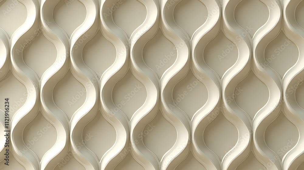 Poster abstract textured background featuring a series of elegant, flowing wave patterns in soft cream tone