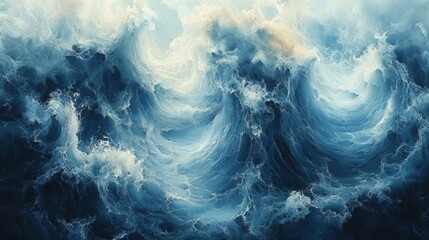 Abstract Whirlpools of the Ocean's Depth: A Digital Painting