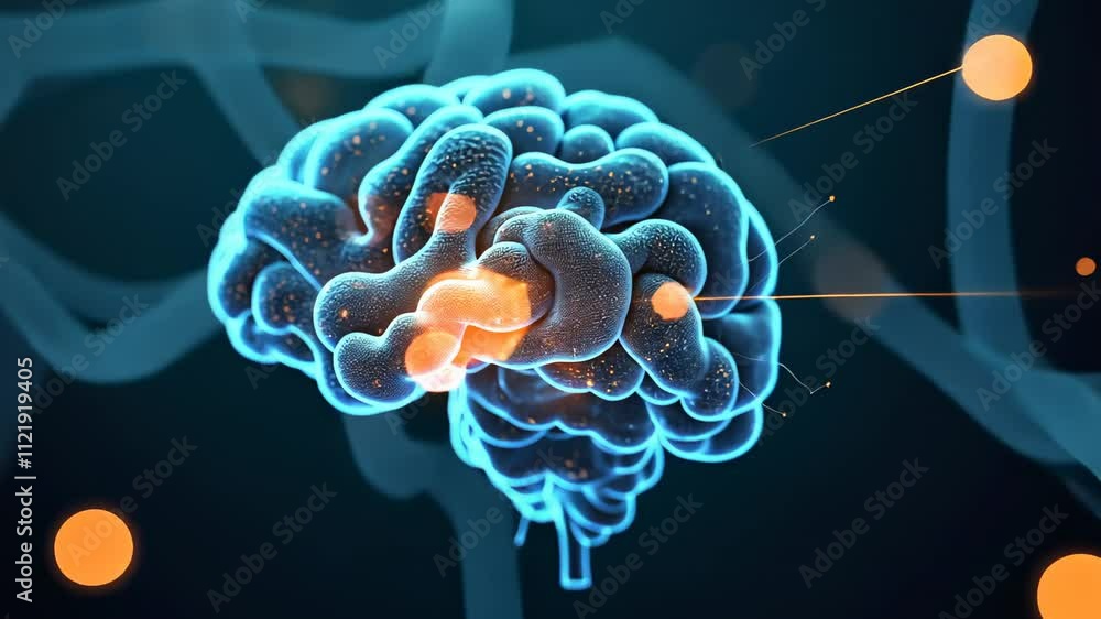 Poster exploring the complexities of the human brain in a vibrant, digital visualization of neural connecti