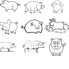 an illustration with an animal theme in graphic form