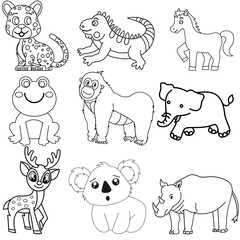 an illustration with an animal theme in graphic form