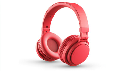 Coral Red Over Ear Headphones  Music Audio Device  Studio Quality Sound  Wireless Bluetoot