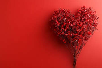 Beautiful valentines day background on colored background with place for text