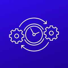 Obraz premium efficiency, efficient process icon, linear vector