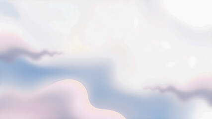 Obraz premium Beautiful fluffy clouds drift across a bright blue sky, casting ethereal shadows on the landscape below
