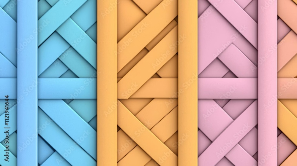 Poster a photostock of a seamless pattern with geometric shapes and soft gradients, stylish background 2025