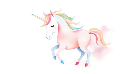 Pastel Unicorn in Motion 