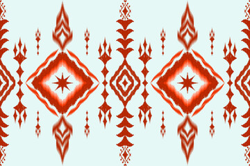 Ethnic Figure aztec embroidery style.Geometric ikat oriental traditional art pattern.Design for ethnic background,wallpaper,fashion,clothing,wrapping,fabric,element,sarong,graphic,vector illustration.