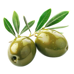 Obraz premium olives with green leaf.