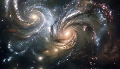 Cosmic Collision Between Two Galaxies