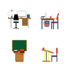 Fototapeta premium 4 school desk