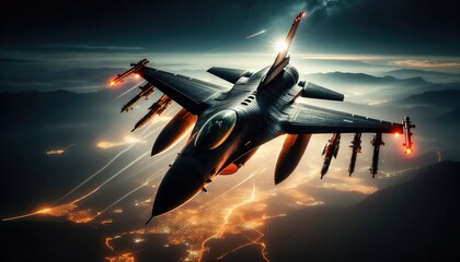 Naklejka premium Fighter jet