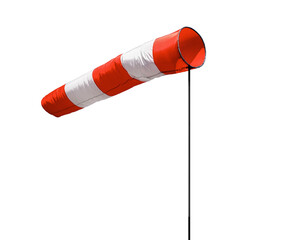 Eine Windfahne vor weissem Hintergrund.