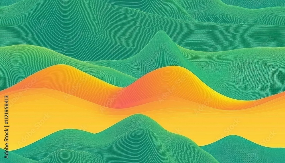 Poster seamless of green orange yellow gradient abstract grainy background wallpaper texture with noise web