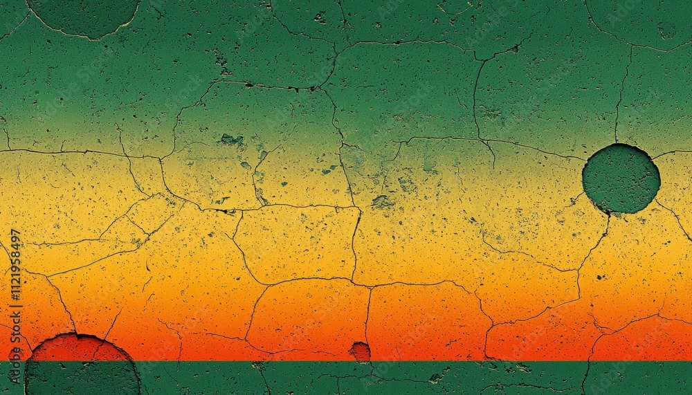 Poster seamless of green orange yellow gradient abstract grainy background wallpaper texture with noise web
