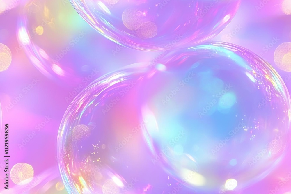 Poster seamless of soft gradient background with smooth blurred holographic iridescent colors with golden b